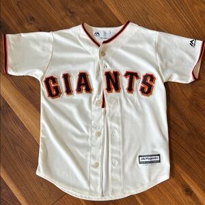 Majestic Kids Giants Cream Baseball Jersey